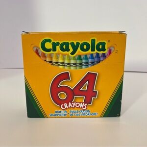 Crayola Crayons 64ct With Built In Sharpener 2004 Dandelion Lightly Used Canada